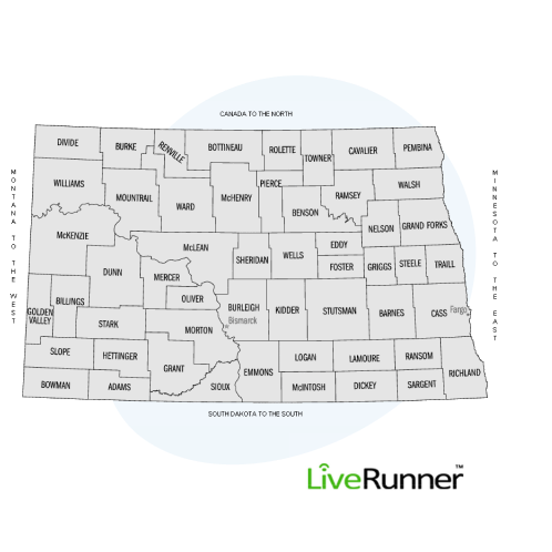 North Dakota-map