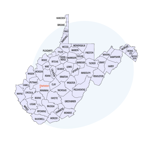 map-West Viginia